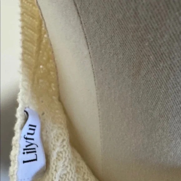 Lilyful Crotchet Maxi Long Sleeve Boho Open Back beachy Dress Cotton - Picture 3 of 8